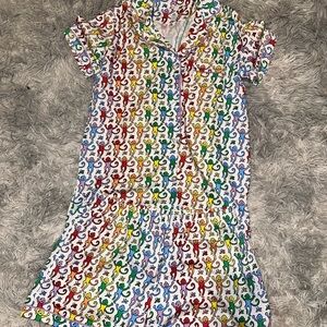 ROLLER RABBIT Colorful Monkey Print Pajama Set